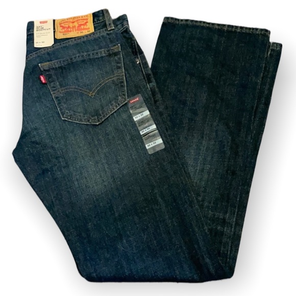 Mens Levis 527 Dark Denim Slim Bootcut 